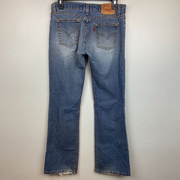 Levi's Jeans Women's 30x31 Blue Medium Wash USA VTG 518 Superlow Boot cut - Picture 5 of 16
